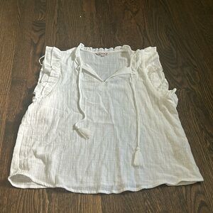 White linen summer top